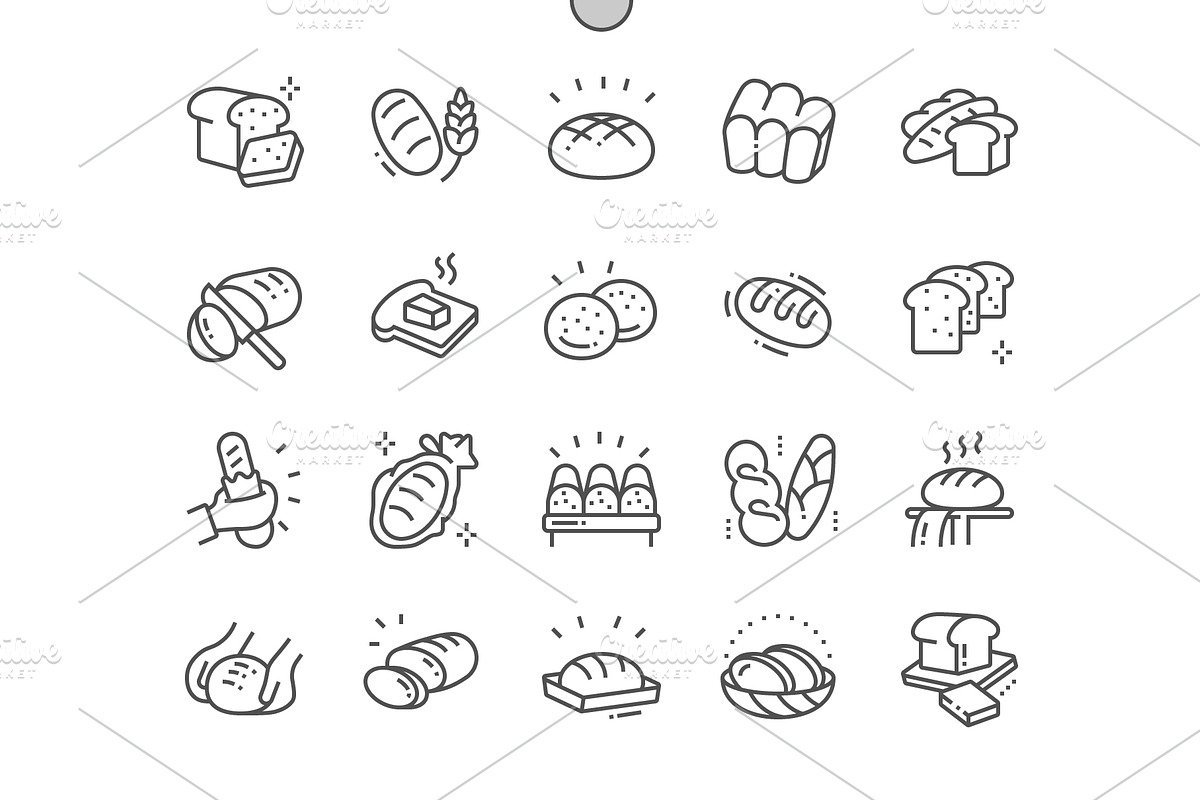 Bread Line Icons, an Outline Icon by Palau