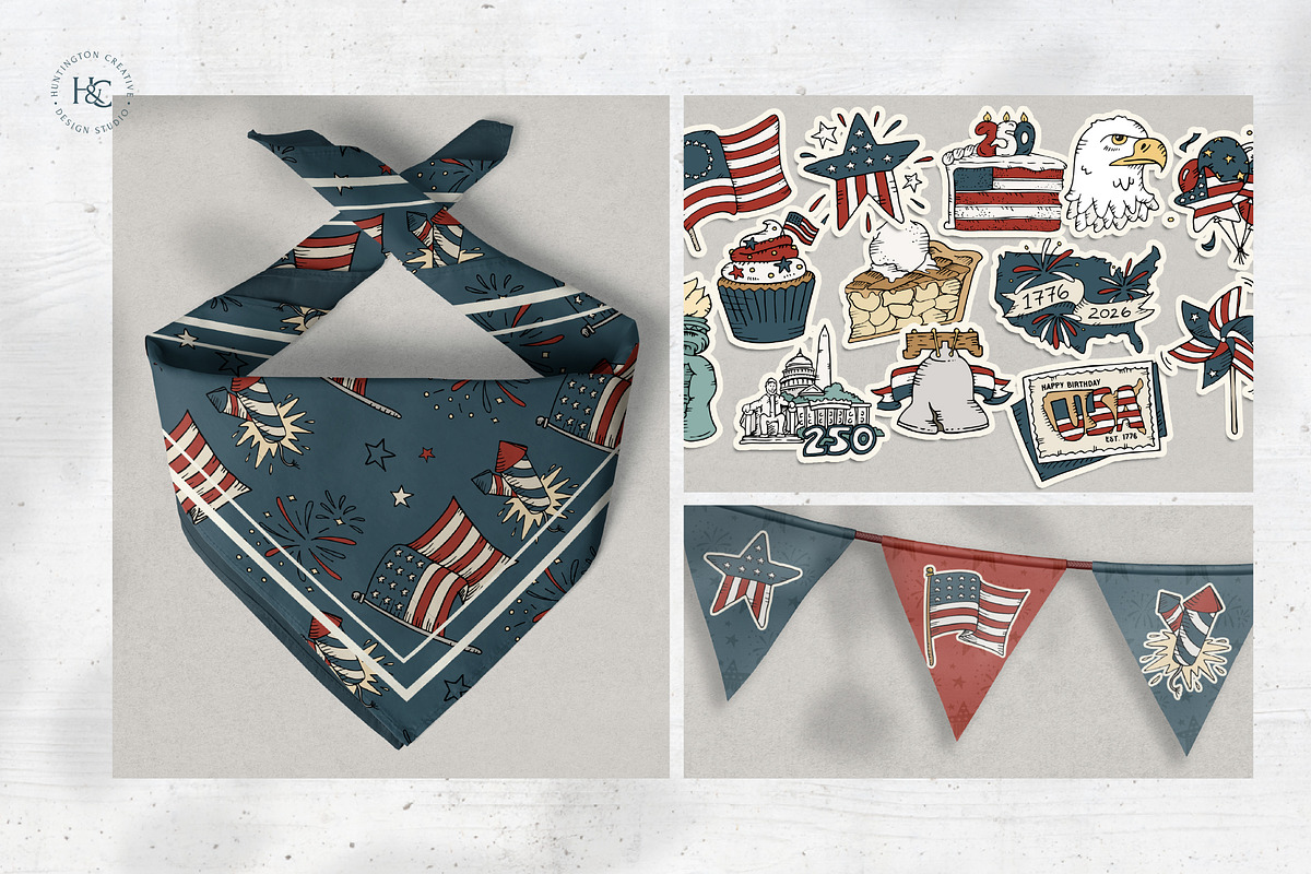 Hand-Drawn America's 250th Images, a Seasonal Illustration by H&C Drawings & Designs (Photo 13 of 15)