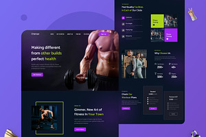 Fitness landing page design