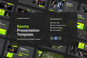 Sporta - Fitness & Gym Keynote, a Presentation Template by Annora Studio