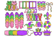 Mardi Gras Clipart, a Seasonal Illustration by Krafty Digital Designs (Thumbnail 2 of 3)