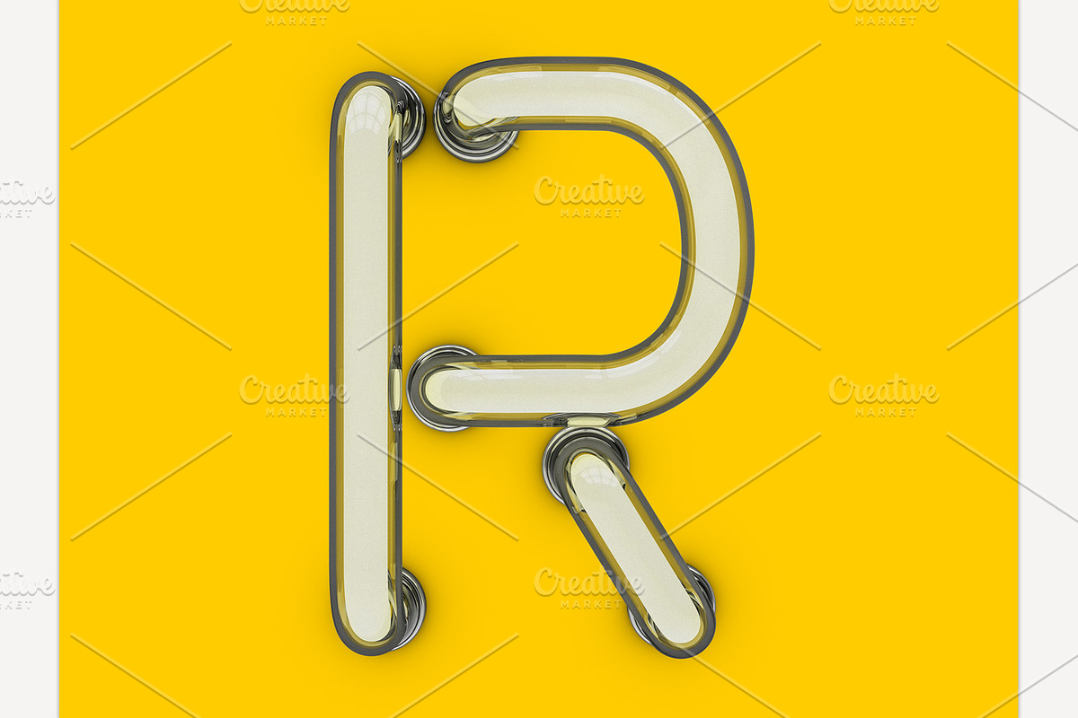 Neon tube font, an Object Graphic by 3D Graphics Shop (Photo 24 of 38)