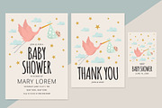 Baby Shower Invitation Templates, a Card Template by Pixejoo (Thumbnail 1 of 5)