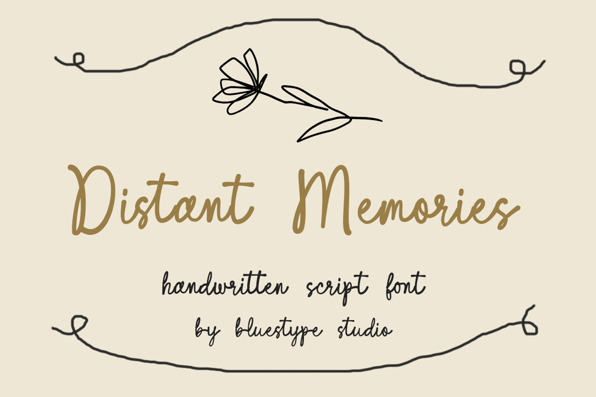 Distant Memories, a Handwritten Font by Bluestype Studio (Photo 1 of 6)