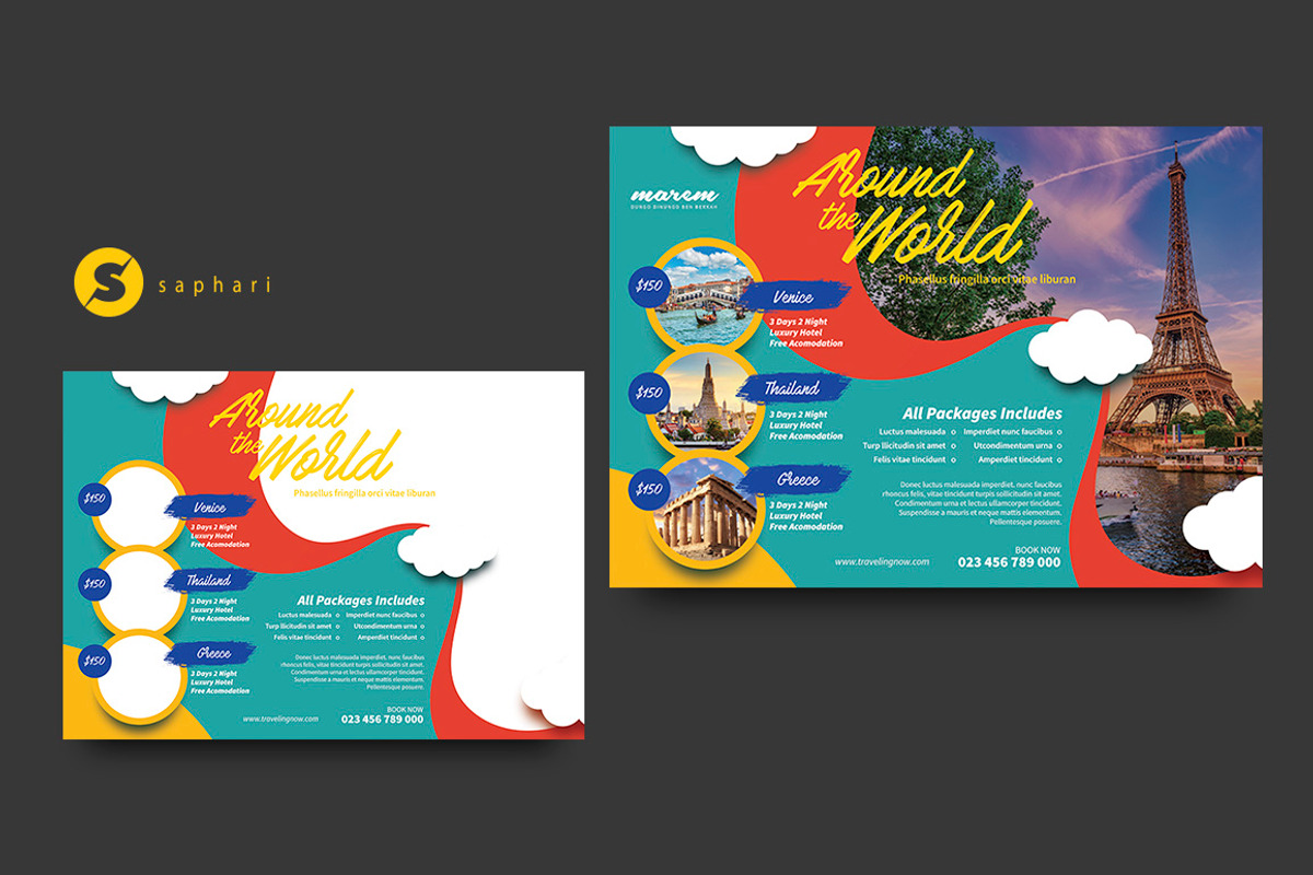 Travel Flyer Template, a Flyer Template by Saphari (Photo 3 of 3)