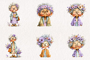Summer Funny Grandma Clipart, an Illustration by CreationArt (Thumbnail 5 of 7)