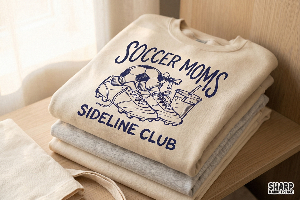 Soccer Moms Sideline Club Soccer, an Object Graphic by SharpMarketplace (Photo 5 of 5)