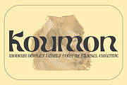 Kuomon, a Font by Muksal Creative (Thumbnail 1 of 9)