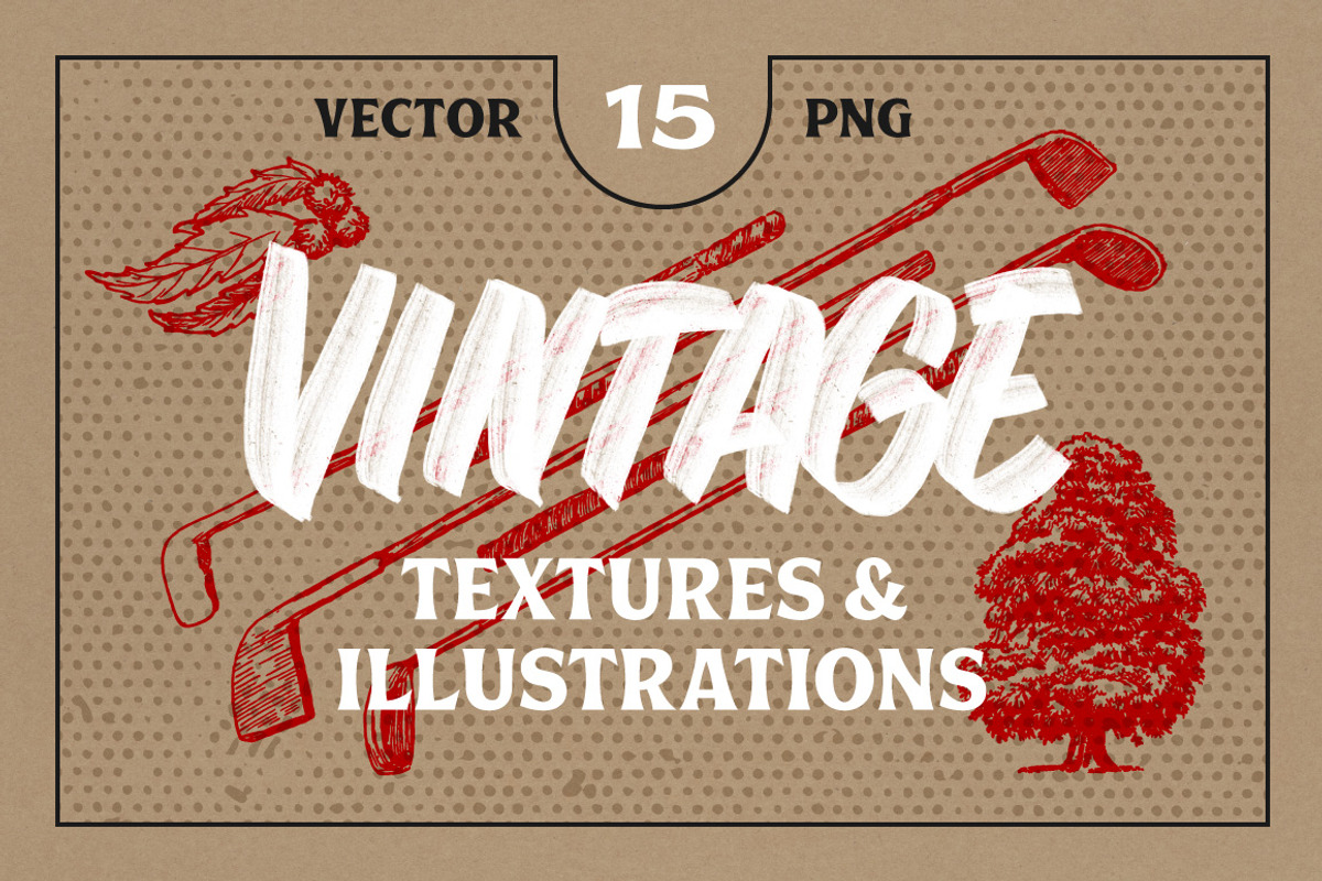 15 Vintage Textures & Illustrations, a Texture Illustration by Wes Franklin (Photo 1 of 5)
