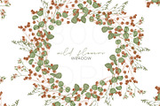 Watercolor wild flowers greenery, an Illustration by MariGraphic boutique (Thumbnail 7 of 11)