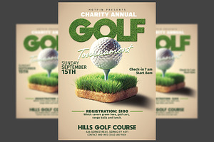 Golf Tournament Flyer Template, a Flyer Template by Hotpin
