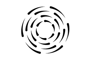 Halftone speed lines circle, an Illustration by Things for designers