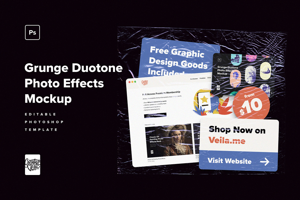 Grunge Duotone Photo Effects Pack, a Layer Style Add-On by Creative Veila (Photo 12 of 12)