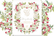 Vintage Cherry Crest Watercolor Set, a Decorative Illustration by WonderWonder (Thumbnail 19 of 21)