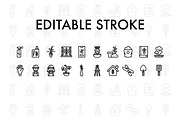 20 Gardening line icon Symbol, an Icon by khalwa.studio (Thumbnail 2 of 3)