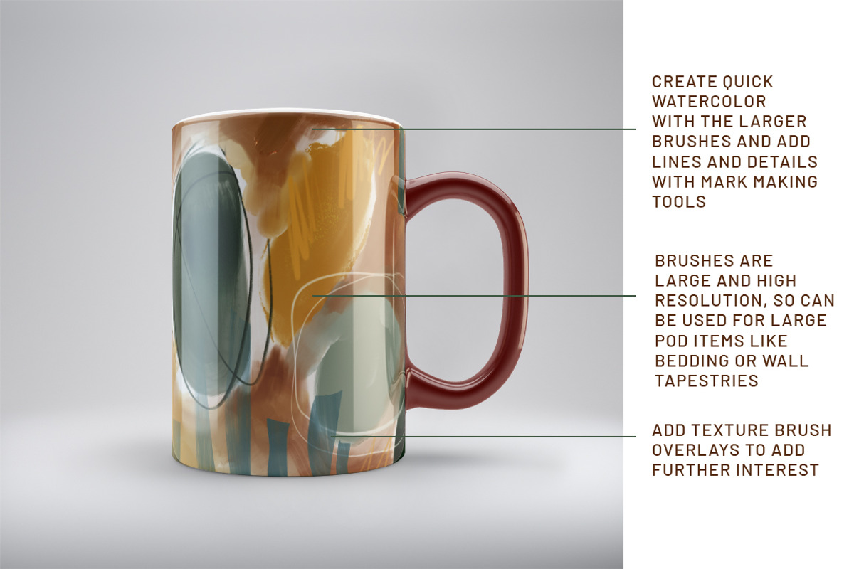 Modern Abstract Procreate Brushes, a Brushes & More by DeloresArt (Photo 4 of 19)