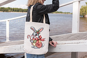 Faux Embroidery Christmas Bunny with, an Illustration by CrexoraLab (Thumbnail 5 of 6)