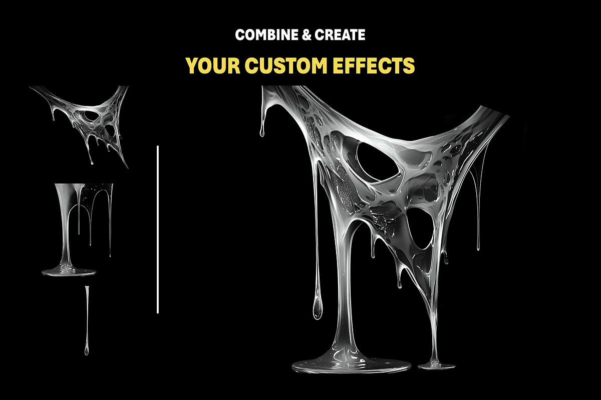 100+ Dripping Slime Overlay Effects, an Object Graphic by Mikel Blazgad
