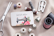 Watercolor Sewing Kit, a Work Illustration by YuliyaArtGarden (Thumbnail 3 of 7)