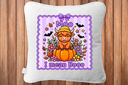 Cute Highland Cow Halloween PNG, a Seasonal Illustration by CraftArtStudio (Thumbnail 4 of 4)