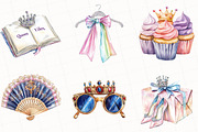 Watercolor Birthday Queen Clipart, an Illustration by OK Design (Thumbnail 5 of 5)
