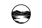 Circular Nature Landscape Silhouette, an Illustration by yasushie (Thumbnail 37 of 51)