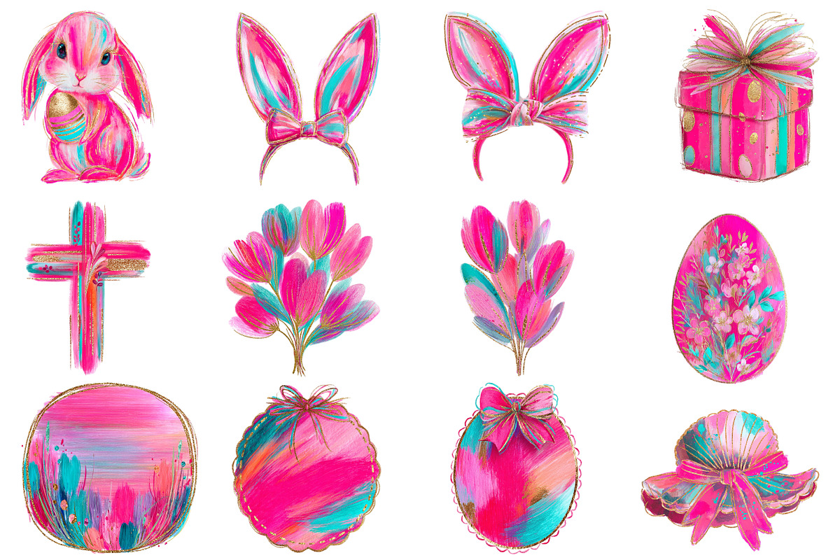 Pastel Brushstroke Easter Sublimatio, an Illustration by Designworld (Photo 3 of 4)