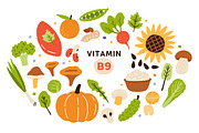 Food products, vitamin groups set, a Food Illustration by Good Studio (Thumbnail 12 of 19)