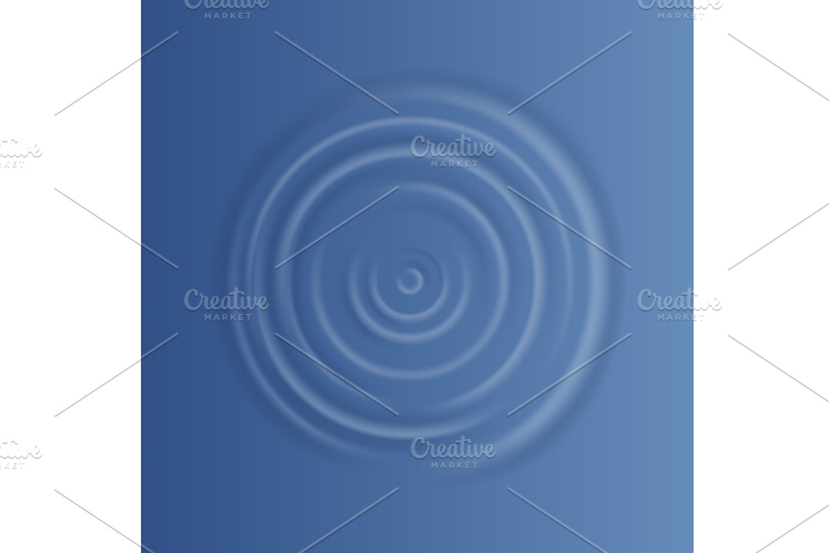 Water ripple effect top view, an Illustration by Things for designers