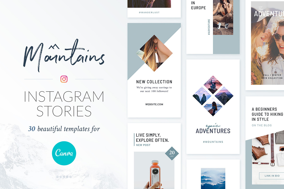 Instagram Stories Mountains | CANVA, a Social Media Template by Poego Social (Photo 1 of 12)