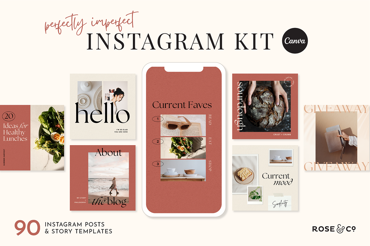 Canva Instagram Kit, a Social Media Template by Rose & Co. (Photo 1 of 9)