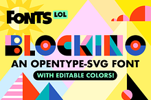 Blockino: Opentype-SVG Color Font