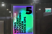 Warsaw Metro Ad Screen Set 1, an Advertising Mockup by Graphic Shelter (Thumbnail 3 of 3)