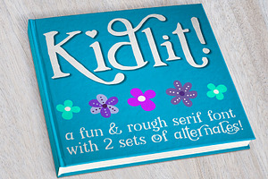 Kidlit: a fun serif font!, a Serif Font by Missy Meyer