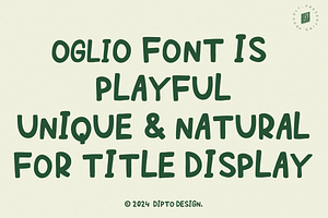 Oglio - A Playful Font