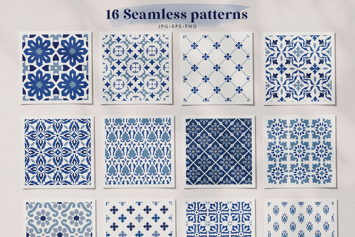 Azulejos & Moroccan patterns, a Pattern Graphic by Tabita's shop (Photo 6 of 8)
