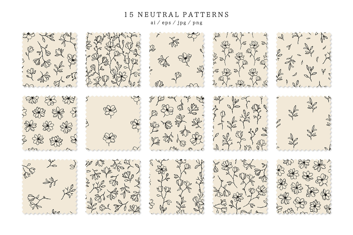 Magnolia - Patterns & Flowers, a Pattern Graphic by simpleblues (Photo 6 of 10)