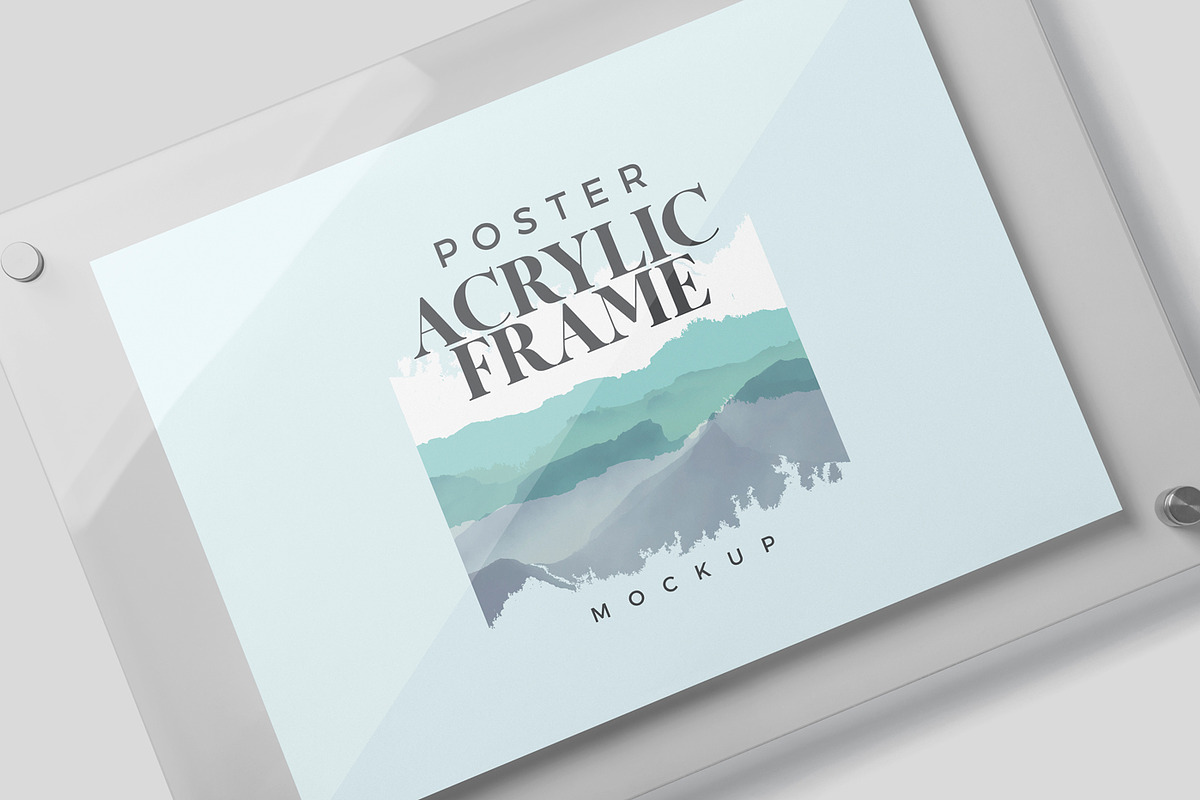 Wall Mounted Acrylic Frame Mockups, a Product Mockup by GfxFoundry (Photo 6 of 6)