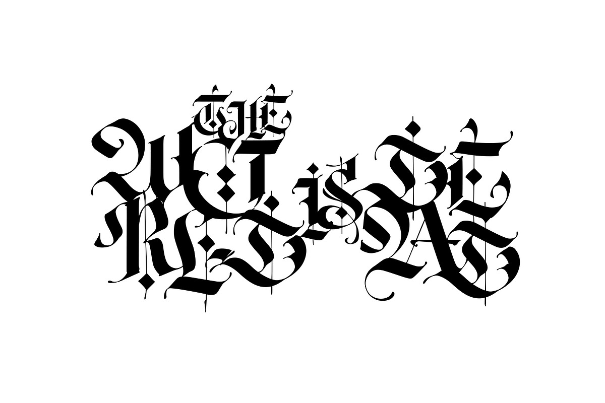 Gothic modern ABC letters preview 7