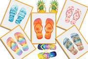 Summer Flip Flop Sublimation Clipart, an Illustration by Creative Art (Thumbnail 7 of 8)