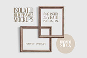 Isolated Old Frames Mockup, a Print Template by Dorado Stock (Thumbnail 1 of 7)