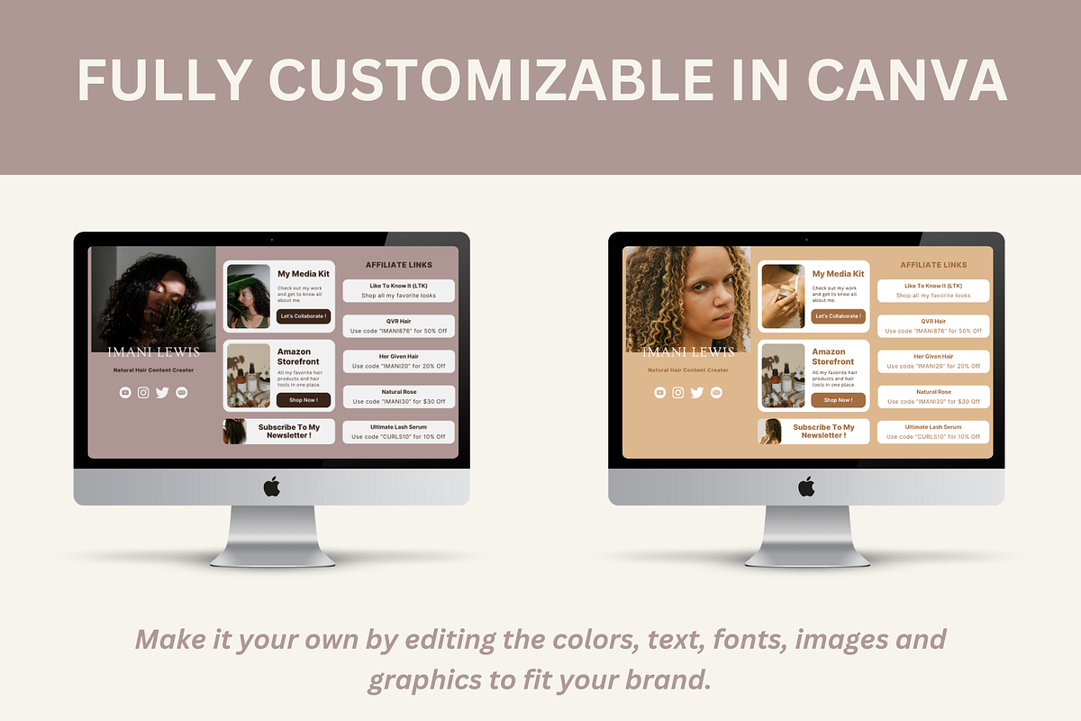 Social Media Link In Bio Page Canva, a Landing Page Template by The Chaos Project (Photo 4 of 7)