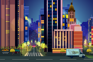 2d City Background