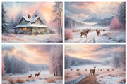 Merry Christmas Animated Snowy Scene, a Background Graphic by by creative paper (Thumbnail 7 of 11)