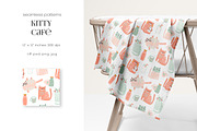 Kitty Café – Pattern Collection, a Pattern Graphic by PROTEA Watercolor Studio (Thumbnail 5 of 9)