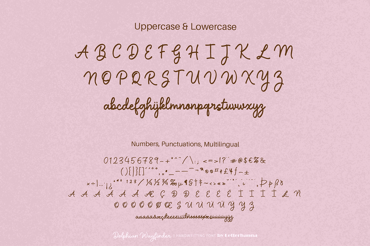 Delphian Wayfinder Font, a Handwritten Font by Letterhanna Studio (Photo 3 of 12)