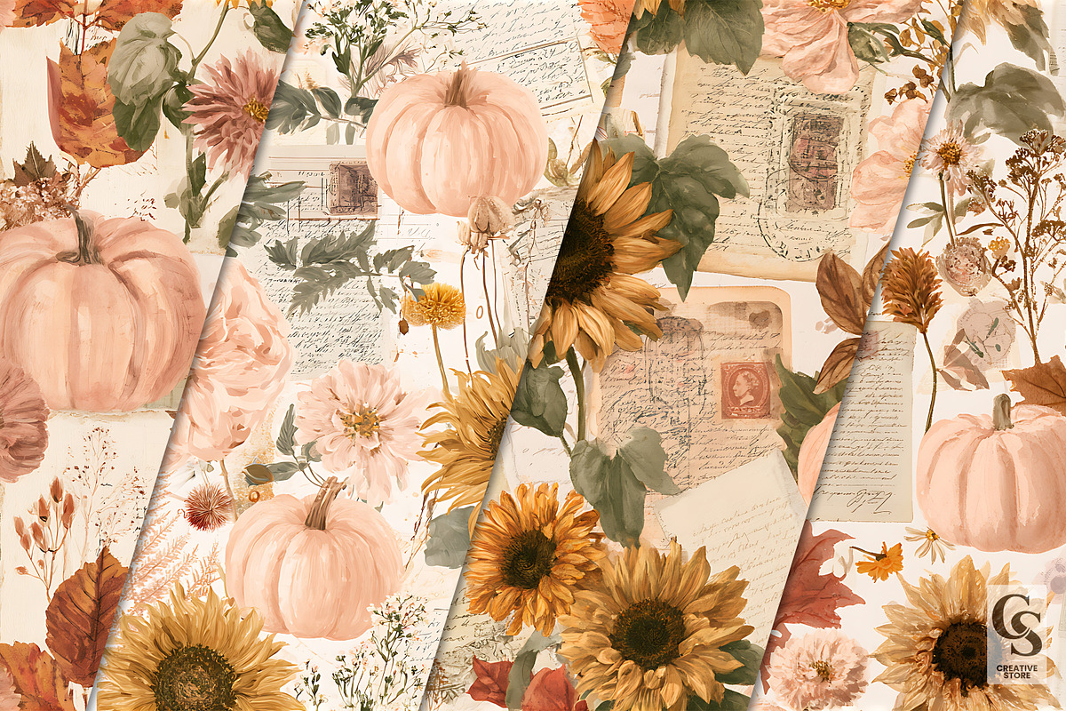 Romantic Autumn Junk Journal, a Pattern Graphic by Creative Store (Photo 2 of 5)