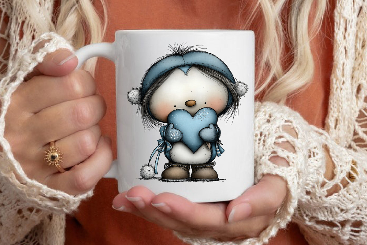 Valentine's Whimsical Penguin Clipar, an Illustration by designcity5 (Photo 3 of 5)