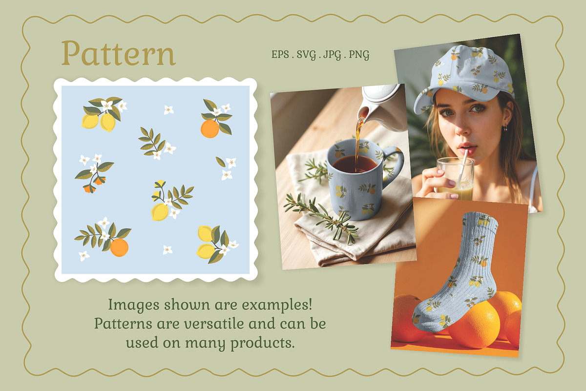Citrus Pattern & Planner Set, a Graphic by Nina Bered Illustration (Photo 2 of 6)