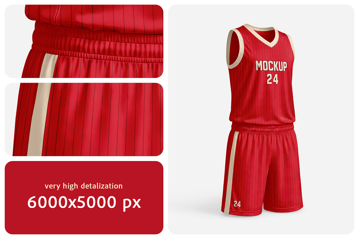 Basketball Kit Mockup Set, a Shirt Mockup by Country4k (Photo 3 of 4)